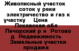 Живописный участок 80 соток у реки, электричество и газ к участку. › Цена ­ 170 000 - Псковская обл., Печорский р-н, Ротово д. Недвижимость » Земельные участки продажа   